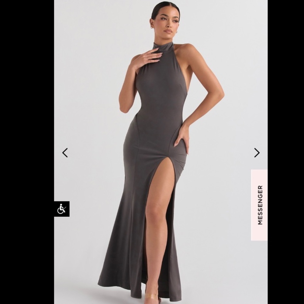 House of CB Juliette shadow halter gown